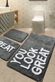 Mijölnir Juego de alfombras de baño acrílicas Grey